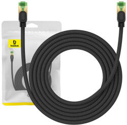 Baseus fonott hálózati kábel Cat. 8, Ethernet RJ45, 40 Gbps, 3m (fekete) (B0013320C111-04) - pixelcomputer