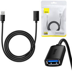 Baseus AirJoy sorozatú USB 3.0 hosszabbító kábel, 1, 5 m (fekete) (B00631103111-02)