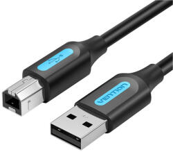 Vention COQBL USB 2.0 A - USB-B kábel ferritmaggal 2A 10m Fekete PVC (COQBL)