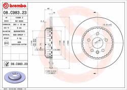 BREMBO Disc frana BREMBO PRIME LINE - Lightweight 08. C983.23 (08.C983.23)