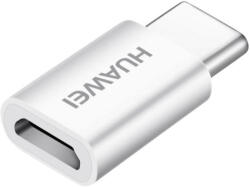 Adapter, USB Type-C - microUSB átalakító, Huawei, fehér, gyári