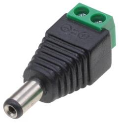 DeTech Конектор DeTech, DC, 5.5x2.1 M - Screw Terminal, 10pcs. , Black - 17166 (DE-17166)