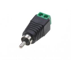 DeTech Конектор DeTech, RCA M - Screw Terminal, 10pcs. , Black - 17177 (DE-17177)