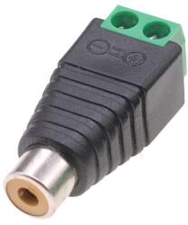 DeTech Конектор DeTech, RCA F - Screw Terminal, 10pcs. , Black - 17176 (DE-17176)