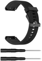  Mobilly szíj Garmin Fenix 5S, 5S Plus, 6S, 6S Pro modellekhez, 20 mm, szilikon, fekete (750 DSJ-05-00G black)