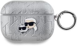 Karl Lagerfeld Embossed Karl and Choupette Heads AirPods Pro ezüst PU tok (KLAPPGKCPS)