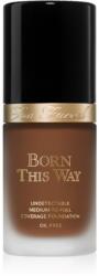 Too Faced Born This Way Flawless Coverage Natural Finish Foundation fedő hatású alapozó természetes hatásért árnyalat Tiramisu 30 ml