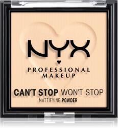 NYX Professional Makeup Can't Stop Won't Stop Mattifying Powder mattító púder árnyalat 01 Fair 6 g