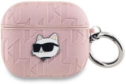 Karl Lagerfeld Embossed Choupette Head AirPods 3 rózsaszín PU tok (KLA3PGCHPP)