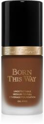 Too Faced Born This Way Flawless Coverage Natural Finish Foundation fedő hatású alapozó természetes hatásért árnyalat Cocoa 30 ml