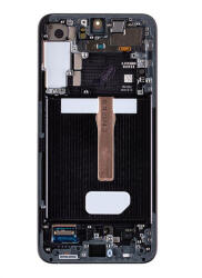 Samsung SM-S906B Galaxy S22 Plus kompatibilis LCD kijelző + érintő, kerettel, fekete (GH82-27500A)