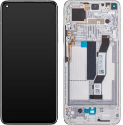 Xiaomi Mi 10T 5G/10T Pro 5G kompatibilis LCD modul kerettel, OEM jellegű, ezüst (5600040J3S00)