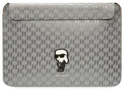 KARL LAGERFELD Sleeve Saffiano Monogram Ikonik KLCS14SAKHPKG 14" laptop tok, ezüst (KLCS14SAKHPKG)