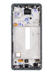 Samsung Galaxy A52 LTE/5G kompatibilis LCD modul kerettel, OEM jellegű, király kék (GH82-25524B)