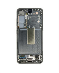 Samsung S911 Galaxy S23 kompatibilis LCD kijelző + érintő, kerettel, zöld (GH82-30481C)