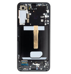 Samsung Galaxy S22 Plus kompatibilis LCD kijelző + érintő, kerettel, grafit, SM-S906B (GH82-27500E)