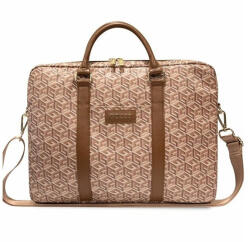 GUESS GCube Stripes GUCB15HGCFSEW 16" tablet táska, barna (GUCB15HGCFSEP)