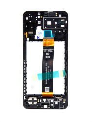 Samsung Galaxy A13 5G LCD modul kerettel, OEM jellegű, fekete ( A136 ) (GH82-29077A)