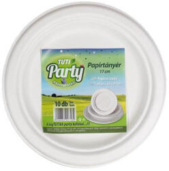 TUTI Papírtányér, kerek, desszertes, 17 cm, 10 db, TUTI Party (KHMU274) (KHMU274)