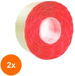 Trada Supply Set 2 x Etichete Pret, 26 x 16 mm, Rosu, 1000 Etichete / Rola (DES-2xSDN-ART2770SED)