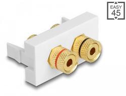 Delock Easy 45 modul 2 x kötési pozíció, piros / fekete gyűrű 22, 5 x 45 mm (81397)