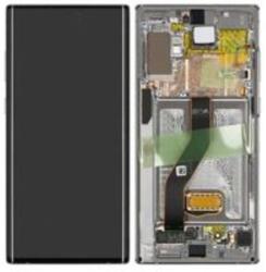 Samsung GH82-20900D Gyári Samsung Galaxy Note 10 plus / Note 10 plus 5G OLED kijelző érintővel Ezüst kerettel előlap (GH82-20900D)