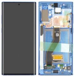 Samsung GH82-20900D Gyári Samsung Galaxy Note 10 plus / Note 10 plus 5G OLED kijelző érintővel Kék kerettel előlap (GH82-20900D)