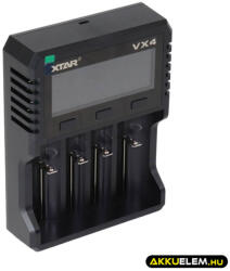 XTAR VX4 Ni-MH, LiFePO4, 1, 5V és 3, 6V/3, 7V Li-ion teszter töltő hálózati adapterrel (VX4)