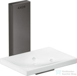 Hansgrohe AXOR UNIVERSAL RECTANGULAR fali szappantartó, szálcsiszolt fekete króm 42605340 (42605340)