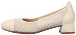 RIEKER Pantofi dama, Rieker, 45065-80-Bej, elegant, piele naturala, perforati, cu toc, bej (Marime: 36)