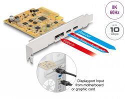 Delock PCI Express x4 la USB Type-C + 1 x USB Type-C (DP Alt Mode) + 1 x Displayport, Delock 90161 (90161)