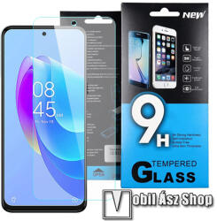  Előlap védő karcálló edzett üveg - 0, 3 mm vékony, 9H, Arc Edge, A képernyő sík részét védi - Tecno Spark 10 Pro (KI7)