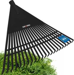 Kotarbau Greblă de grădină din plastic pentru frunze iarbă 55 cm - Culoare negru (R205) Grebla