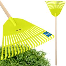 Kotarbau Greblă de grădină din plastic pentru frunze iarbă cu mâner 45 cm - Culoare verde mentă (ZSY3075) Grebla