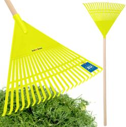 Kotarbau Greblă de grădină din plastic pentru frunze iarbă cu mâner 55 cm - Culoare verde mentă (ZSY3076) Grebla