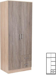Leziter Miami Gardróbszekrény 80x205 cm - Yorki/Sonoma Tölgy (LMGSZ80YTST)