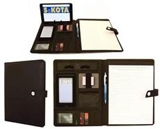SaKOTA A4 telefon támaszos fekete konferencia mappa (EAC0526) - officedepot
