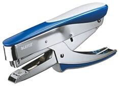 Leitz 5548 elöltöltős kézi ezüst/kék fűzőgép (55480033) - officedepot
