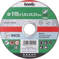 kwb 49712115 AKKU-TOP EXTRA INOX 150 x 22, 23 x 1, 2 mm vágótárcsa (49712115) - officedepot