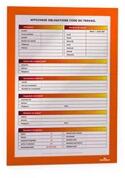 DURABLE Duraframe A4 2db narancssárga öntapadó információs keret (487209) - officedepot