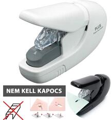 PLUS Corporation kézi kapocsmentes fehér tűző- és lyukasztógép (31145) - officedepot