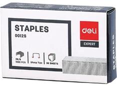 DELI Expert 26/6 hegyes 1000db tűzőkapocs (DEL00012S) - officedepot