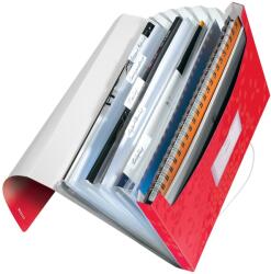Leitz WOW pp piros harmonika irattartó (45890026) - officedepot
