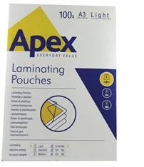 APEX Light A3 75-80mic 100db-os fényes meleglamináló fólia (6001901) - officedepot