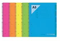 Orna Pro PP A5 120 lapos kockás vegyes színű spirálfüzet (ARD0236FLU) - officedepot
