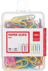DELI Essential 29 mm-es 100db színes gemkapocs (DEL00024) - officedepot