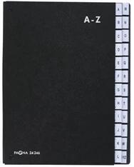 PAGNA A-Z ig nyitott fekete előrendező (P2424604) - officedepot