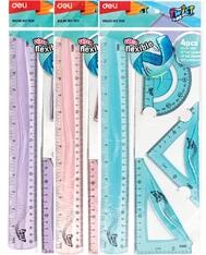 Deli Twist Me 30 cm-es 4 db-os vegyes színű hajlékony vonalzókészlet (DEH23) - officedepot
