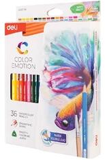 Deli Color Emotion papírdobozos 36 db-os akvarellceruza készlet (DEC00730) - officedepot