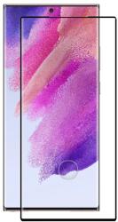 Samsung Galaxy S23 Ultra üvegfólia- fekete tokbarát Slim 3D üvegfólia (az íves részre is ráhajlik, ujjlenyomat olvasónál kivágással) - graffistore